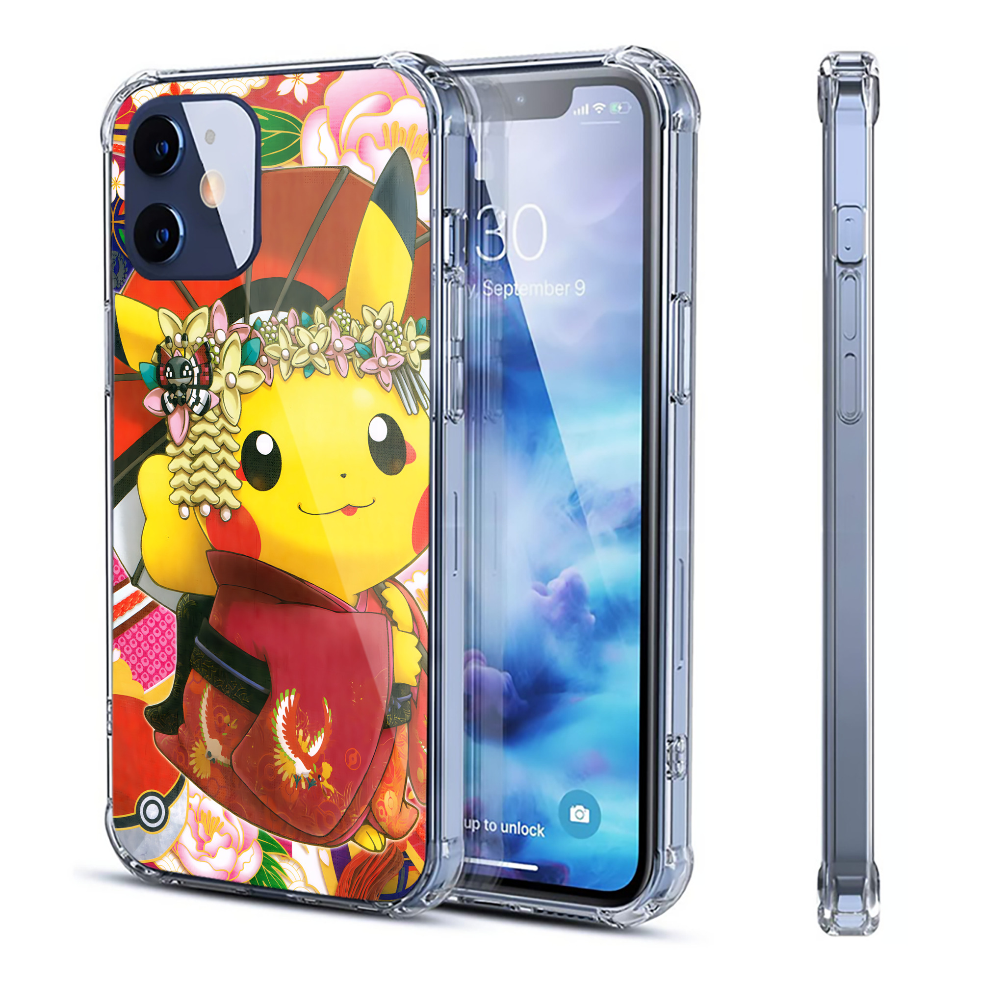 （画像用） ポケットモンスター Pokémon 【iPhone 12シリーズ対応】透明スマホケース（クリアソフトケース）